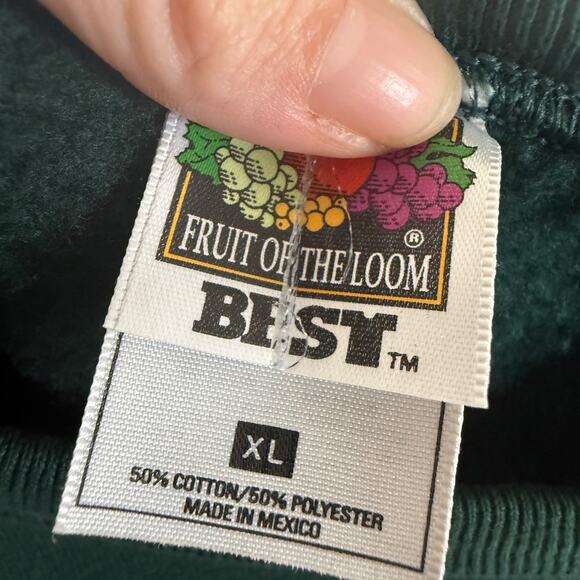 Vintage 90s Puffy Print Newport Rhode Island Green Sweatshirt XL - Picture 6 of 6